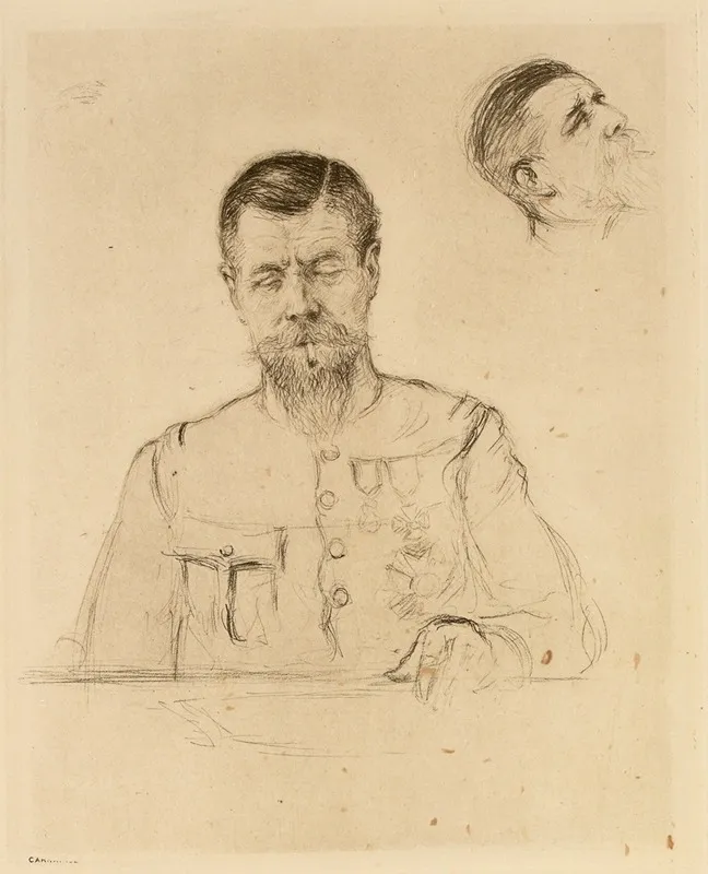 Portrait De Miliatire Medaille by Noël Dorville - Canvas Print