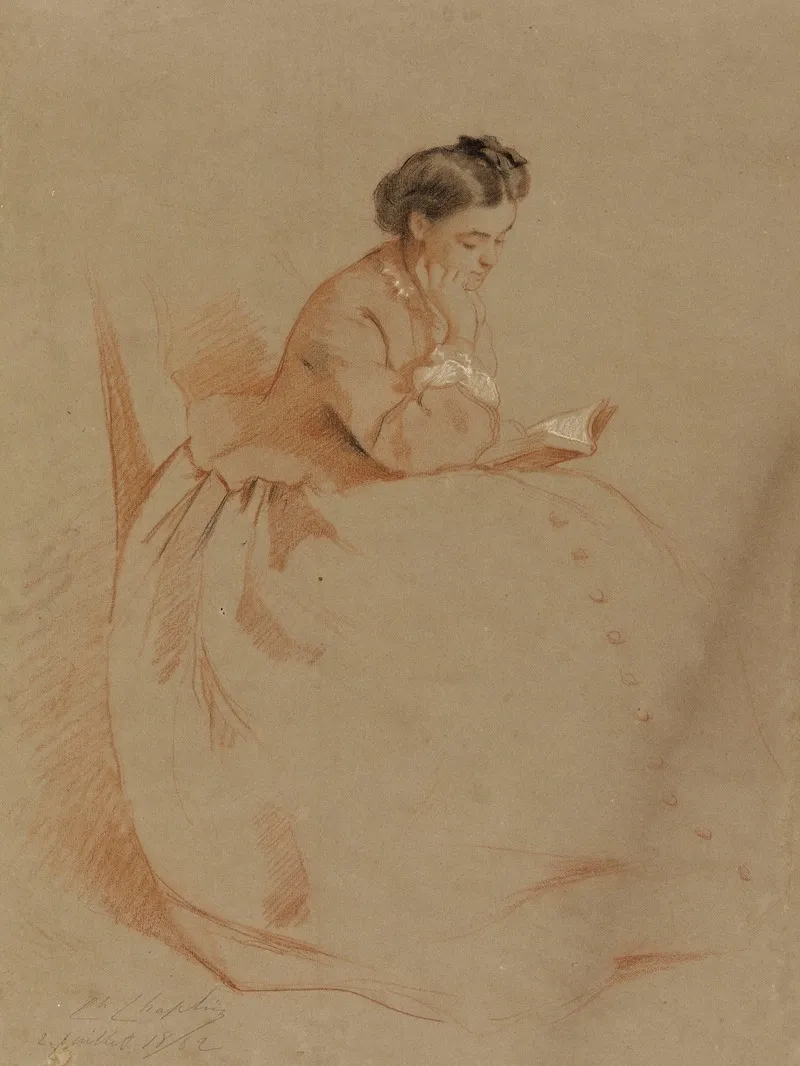 Portrait De Mme Chaplin by Charles Chaplin - Canvas Print