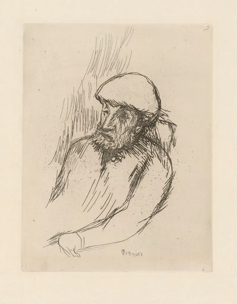 Portrait De Renoir by Pierre Bonnard - Canvas Print