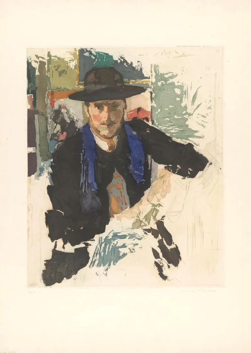 Portrait De Rik Wouters by Armand Apol - Canvas Print