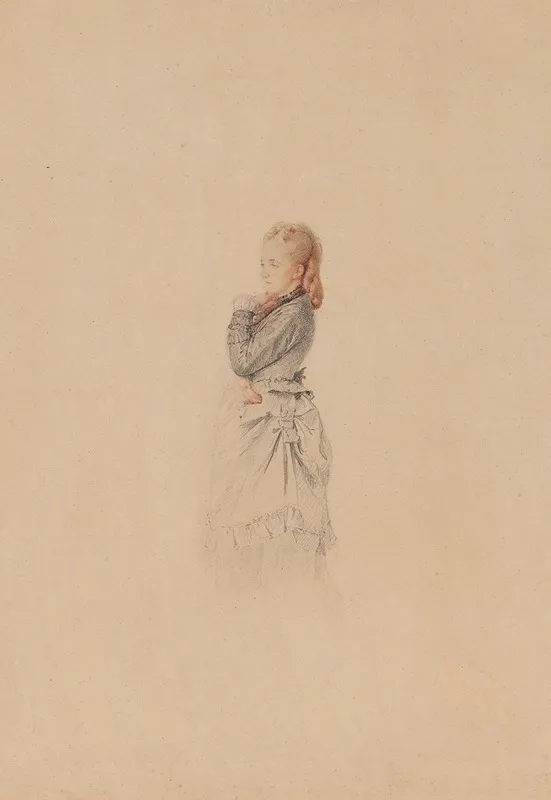 Portrait De Sa Soeur by Marie Bracquemond - Canvas Print