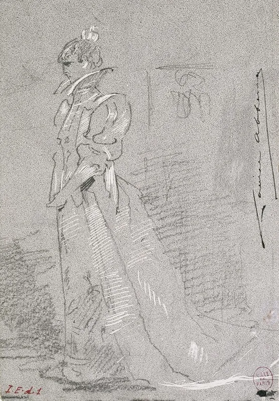 Portrait De Sarah Bernhardt En Pied