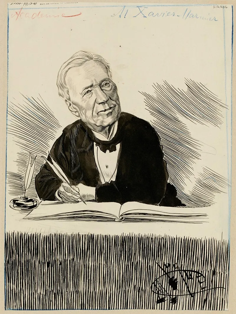 Portrait De Xavier Marmier by Manuel Luque - Canvas Print