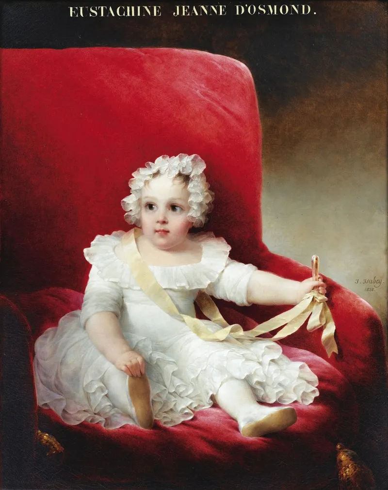 Portrait Deustachine Jeanne Dosmond by Jean-Baptiste Isabey - Canvas Print