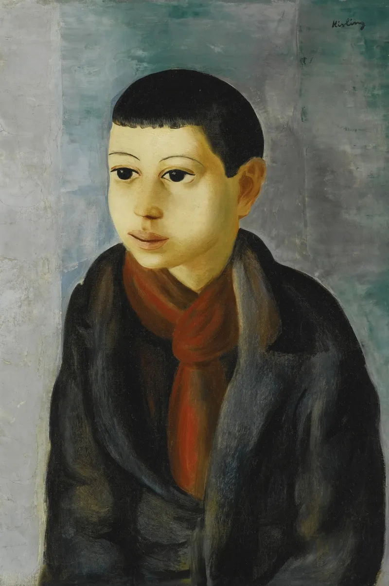 Portrait Dun Jeune Garcon 2 by Moïse Kisling - Canvas Print