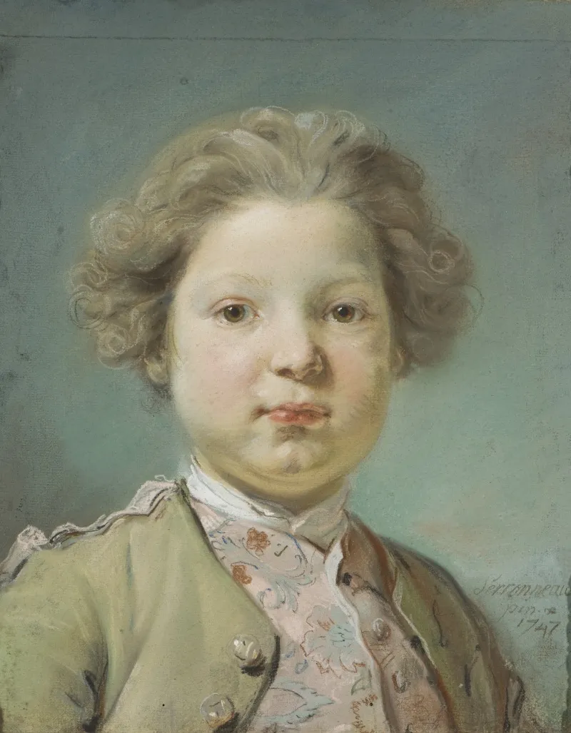 Portrait Of A Boy 53 by Jean-Baptiste Perronneau - Canvas Print