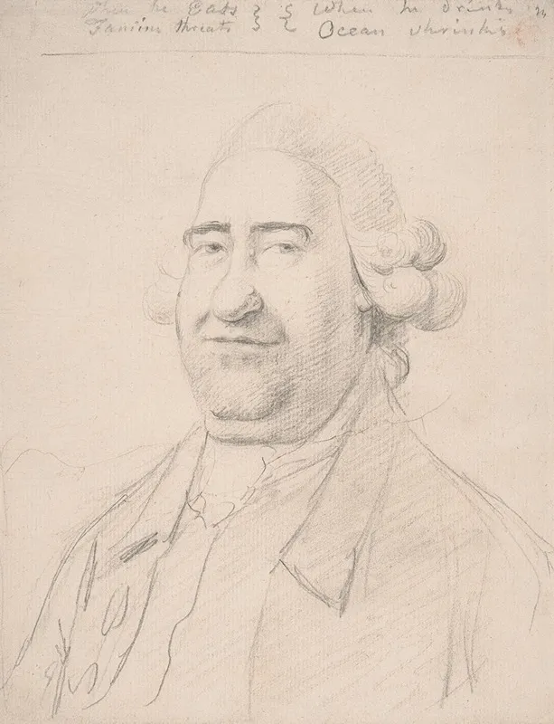 Portrait Of A Fat Man Head And Shoulders by George Dance - Canvas Print