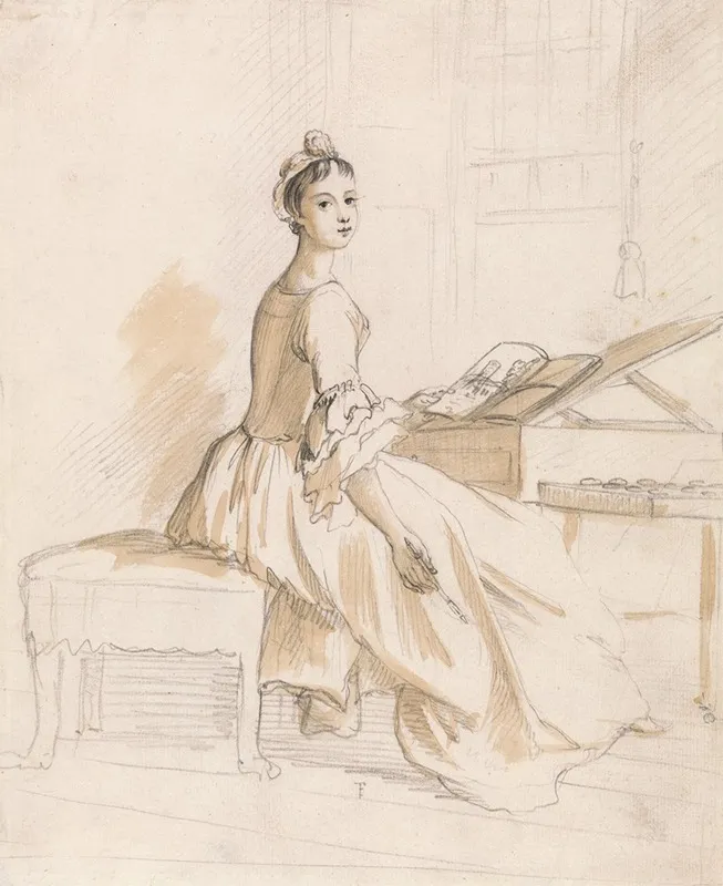 Portrait Of A Lady At A Drawing Table