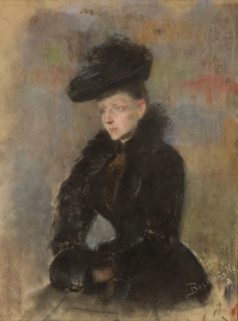 Portrait Of A Woman In A Black Hat