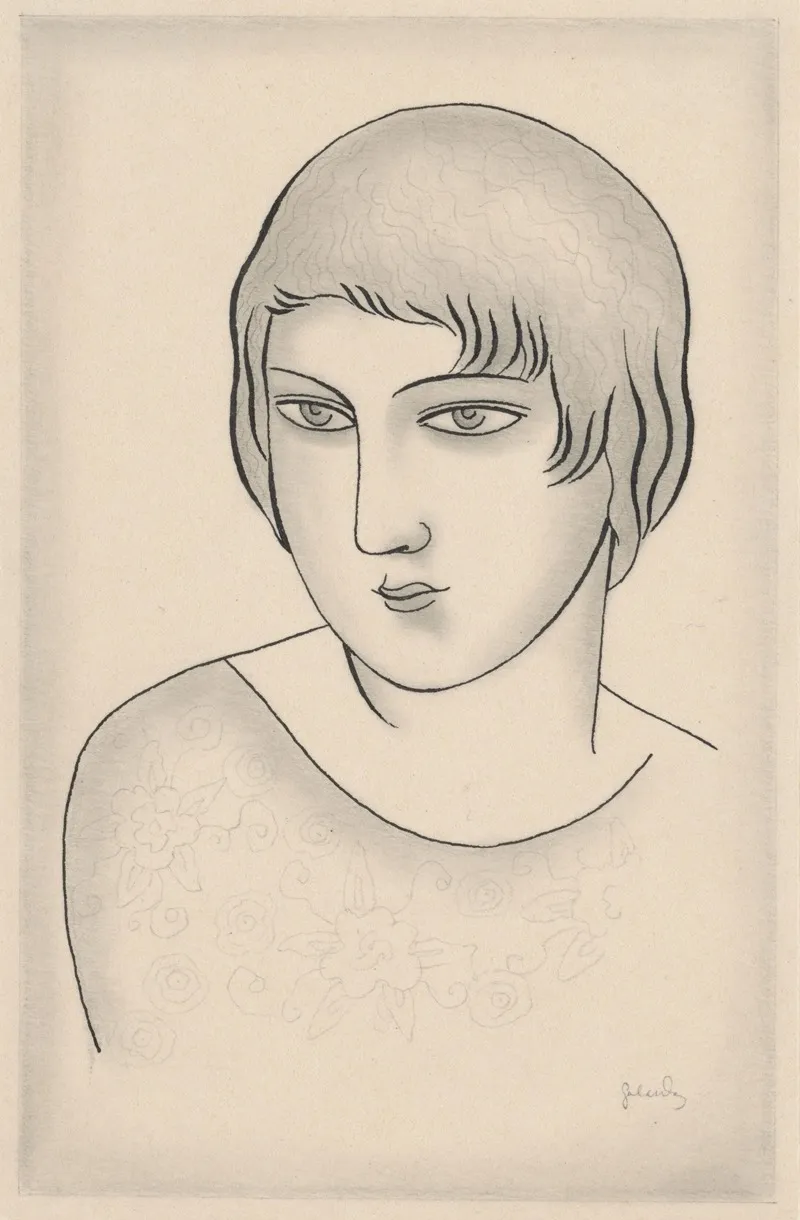 Portrait Of A Woman In Flowery Dress