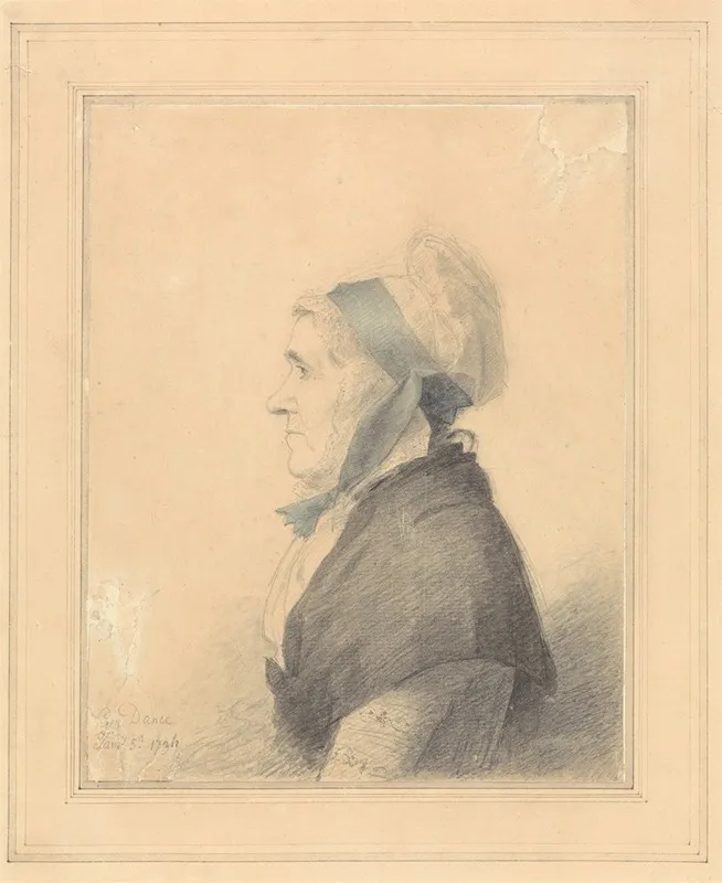 Portrait Of An Elderly Lady 5 by George Dance - Canvas Print