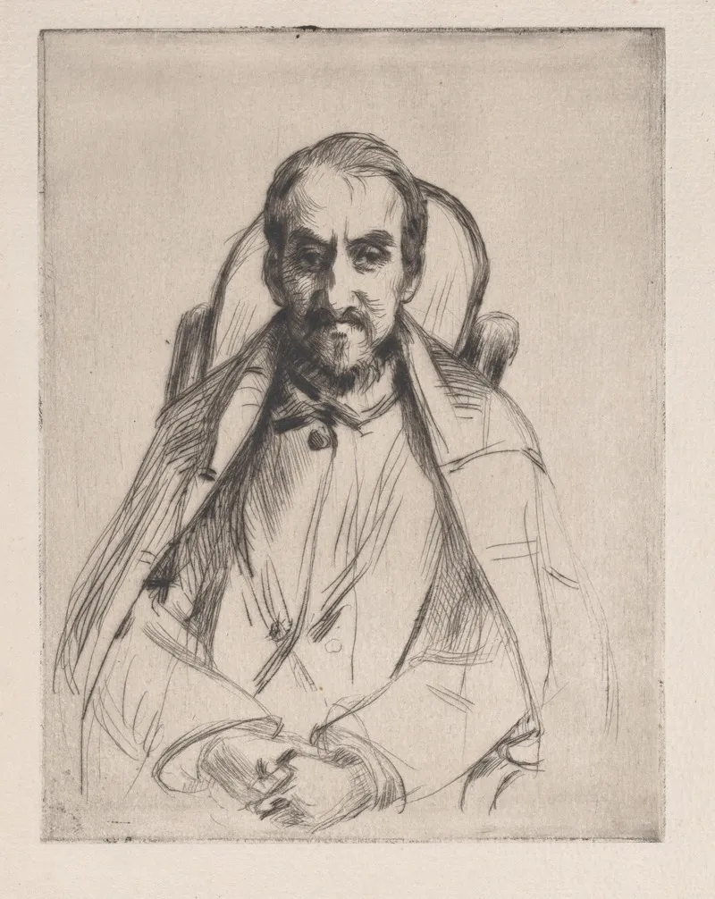 Portrait Of An Unknown Man 11 by Marcellin-Gilbert Desboutin - Canvas Print