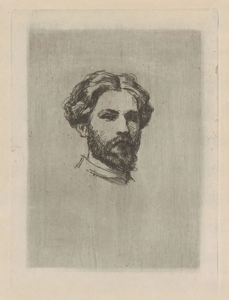Portrait Of An Unknown Man 15 by Adrien de Witte - Canvas Print