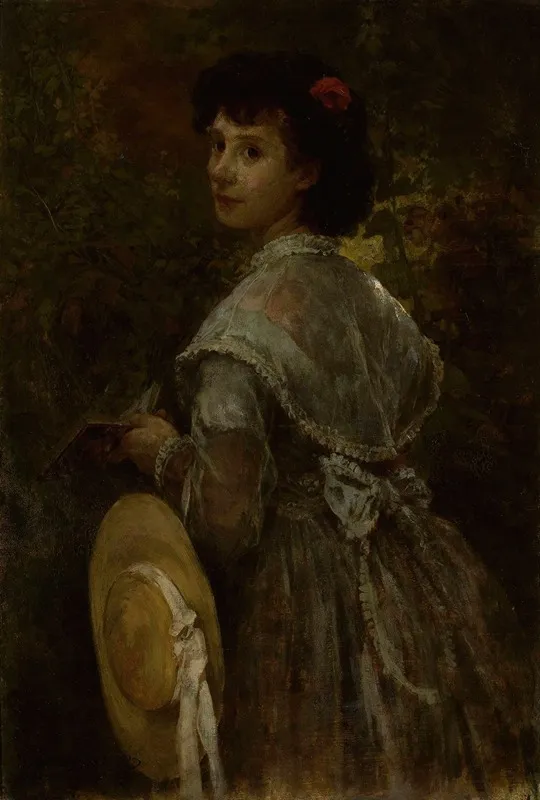 Portrait Of Artists Sister 2 by Witold Pruszkowski - Canvas Print