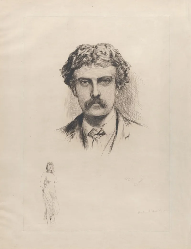 Portrait Of Cecil Lawson by Sir Hubert von Herkomer - Canvas Print