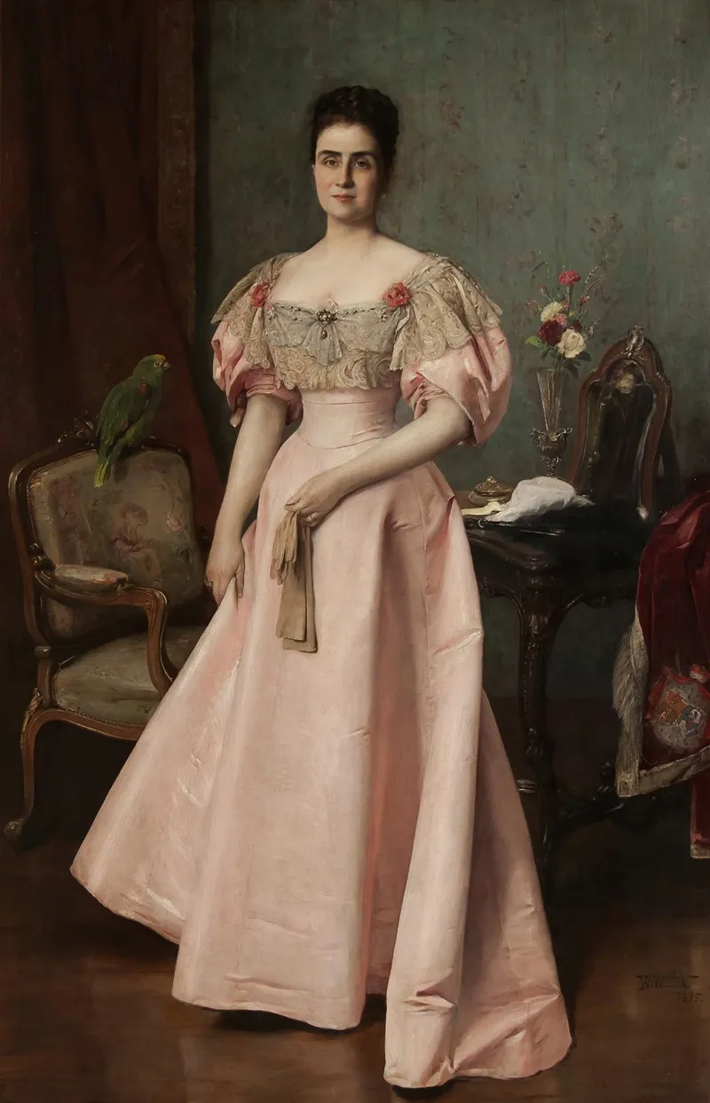Portrait Of Countess Maria Antonie Sylva Taroucca by Václav Brožík - Canvas Print