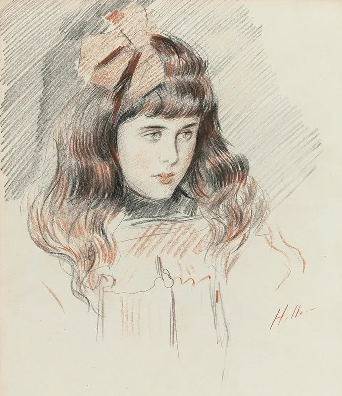 Portrait Of Ellen Helleu The Artists Daughter