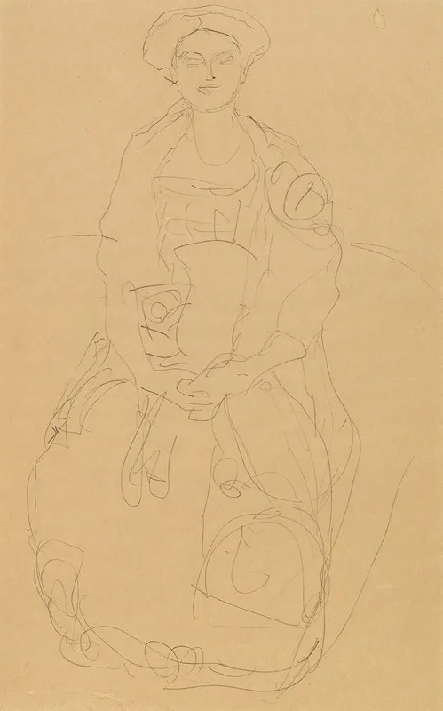 Portrait Of Eugenia Mada Primavesi by Gustav Klimt - Canvas Print