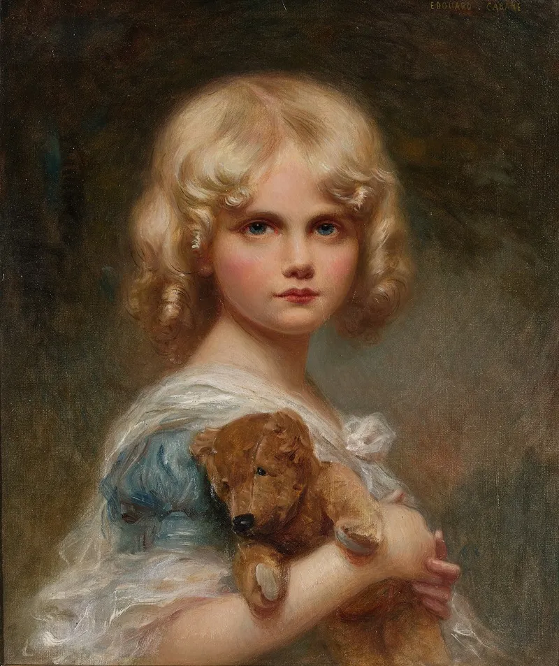 Portrait Of Eva With Teddy Bear 2