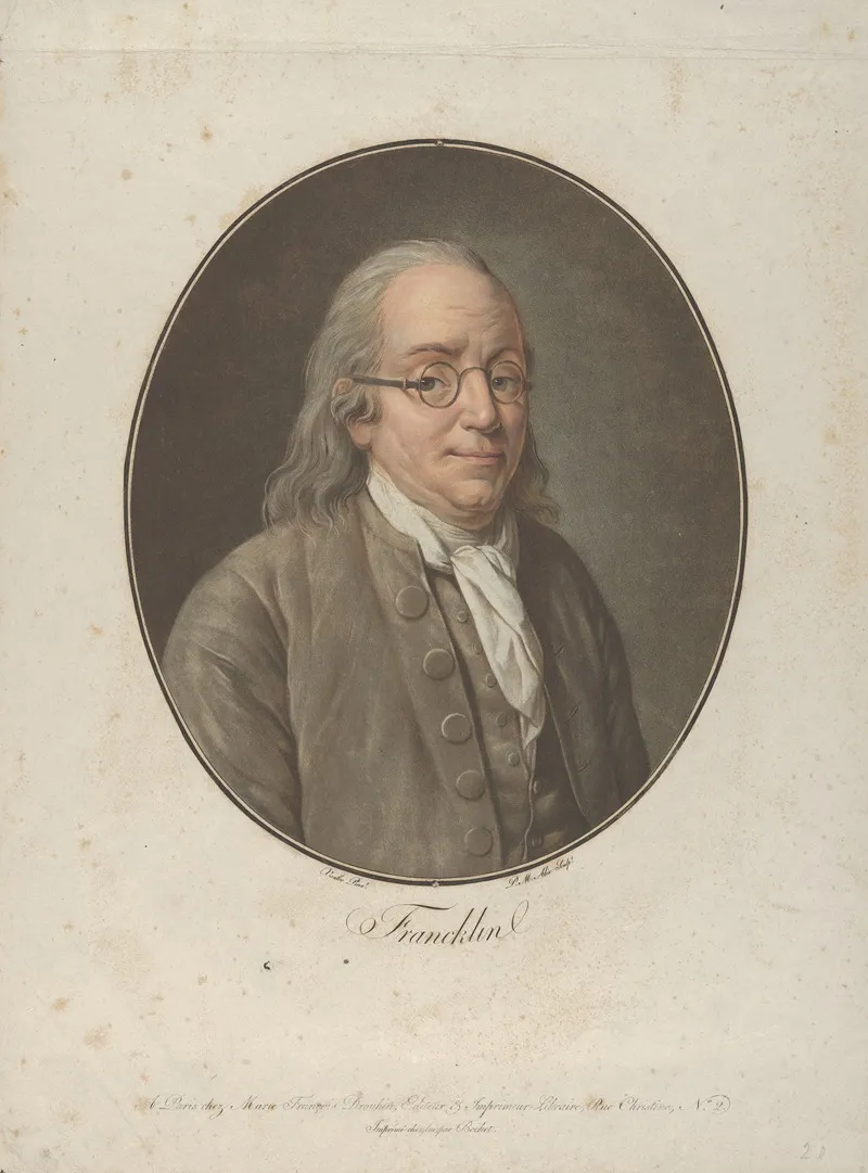 Portrait Of Franklin After Vanloo by Pierre Michel Alix - Canvas Print