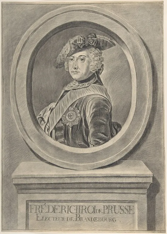 Portrait Of Frederick Ii Of Prussia After Antoine Pesne by Johann Georg Wille - Canvas Print