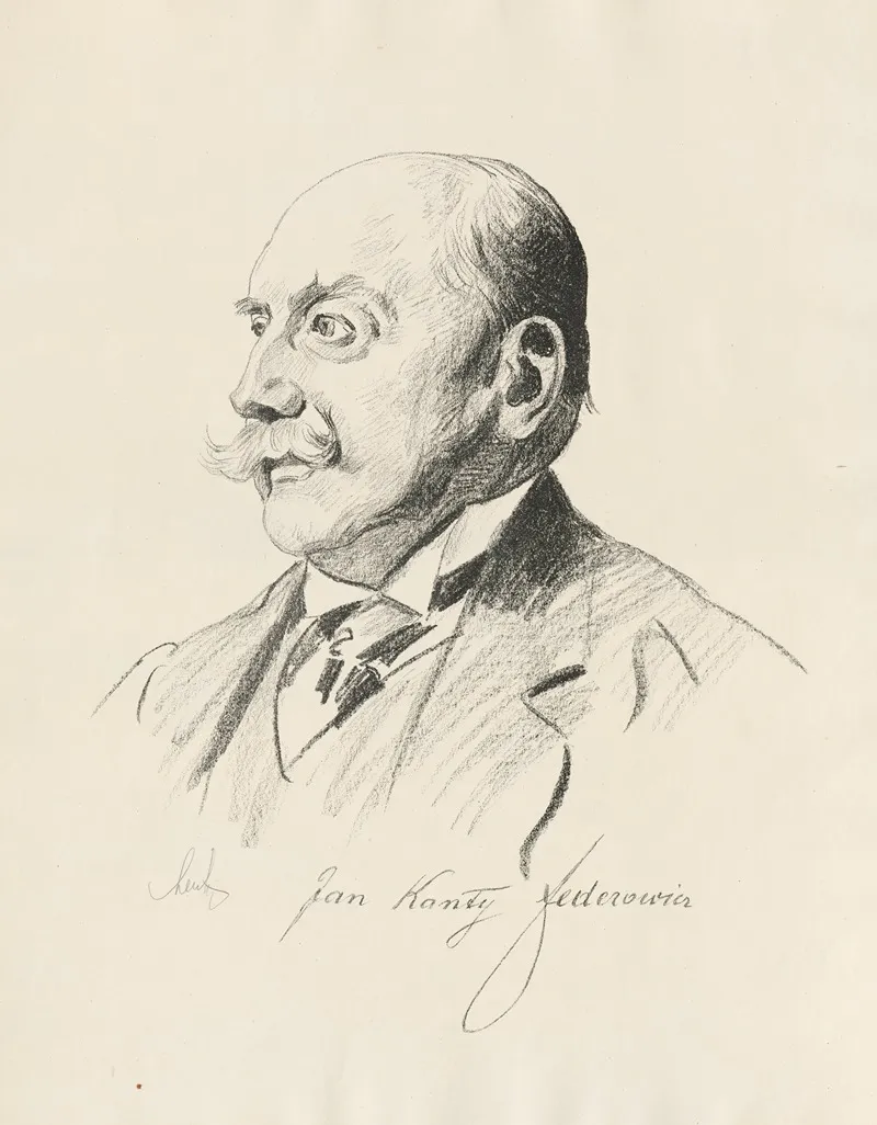 Portrait Of Jan Kanty Federowicz by Stanisław Lentz - Canvas Print