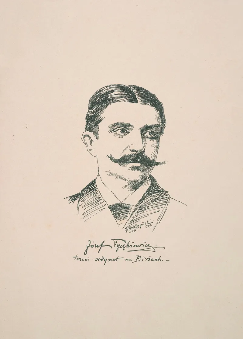 Portrait Of Jozef Tyszkiewicz Third Holder Of The Birzai Fee Tail by Józef Graczyński - Canvas Print