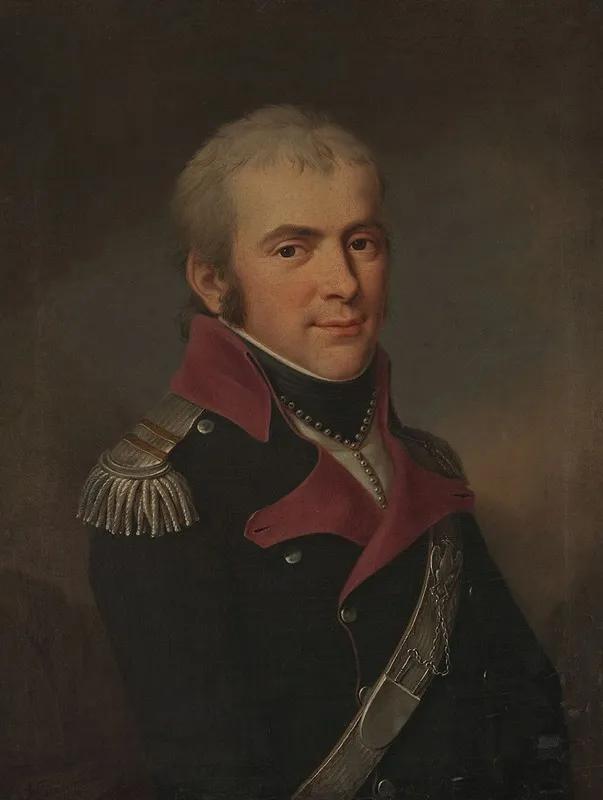 Portrait Of Ksawery Krasicki 1774 1844 by Józef Pitschmann - Canvas Print
