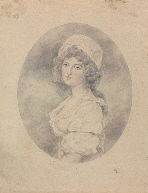 Portrait Of Lady Marjorie Jenkins by John Downman - Canvas Print