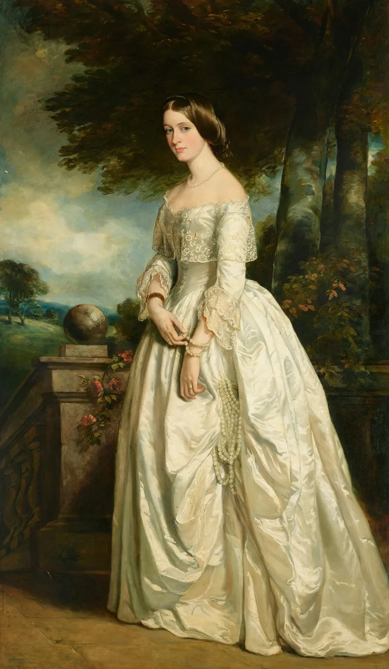 Portrait Of Louisa Madeleine Keith Falconer Nee Hawkins 1828 1916 Countess Of Kintore