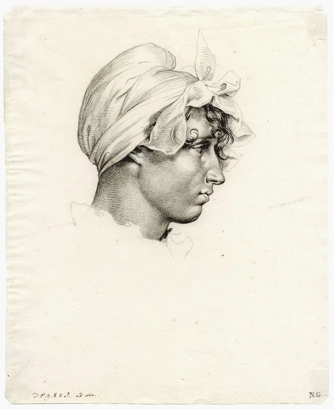 Portrait Of Mietje Brinkman Seen In Profile by David Humbert de Superville - Canvas Print