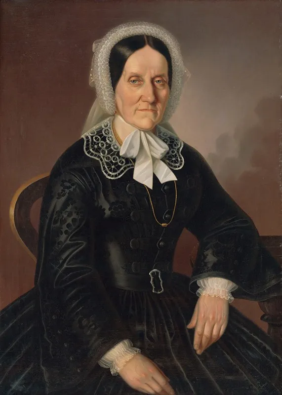 Portrait Of Mrs Kornelia Schulzova by Peter Michal Bohúň - Canvas Print