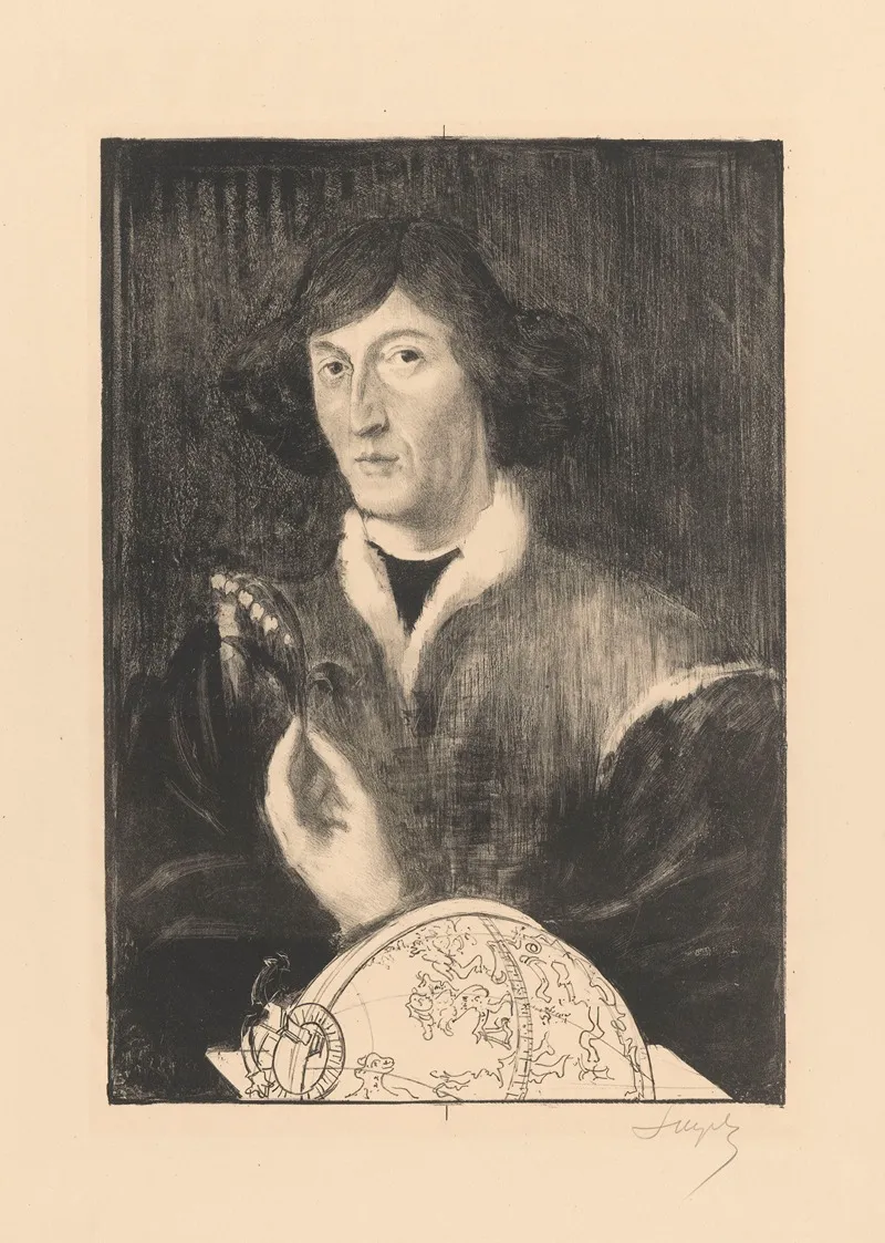 Portrait Of Nicolaus Copernicus by Leon Wyczółkowski - Canvas Print