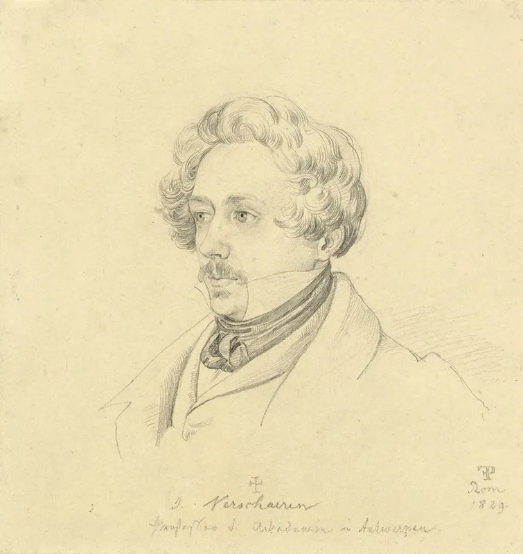 Portrait Of Painter Jan Antoon Verschaeren
