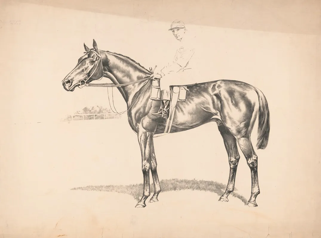 Portrait Of Race Horse And Mounted Jockey 2
