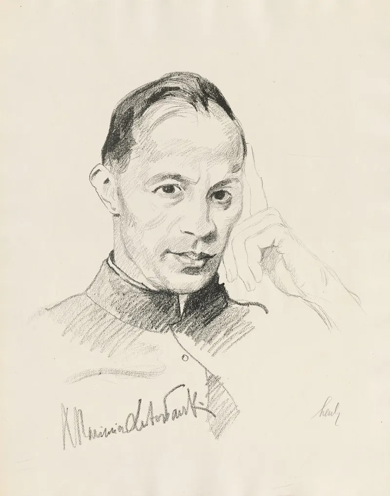 Portrait Of Reverend Kazimierz Lutoslawski by Stanisław Lentz - Canvas Print