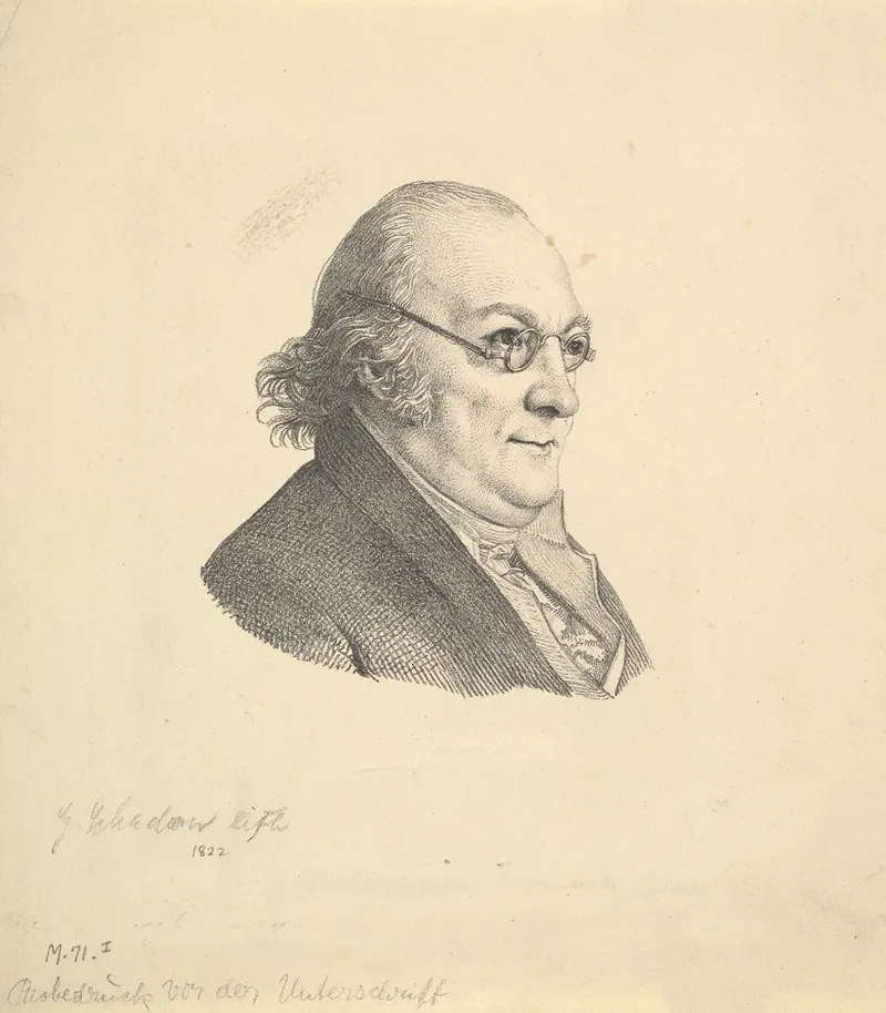 Portrait Of Siegmund Wilhelm Wohlbruck 1762 1834 by Johann Gottfried Schadow - Canvas Print