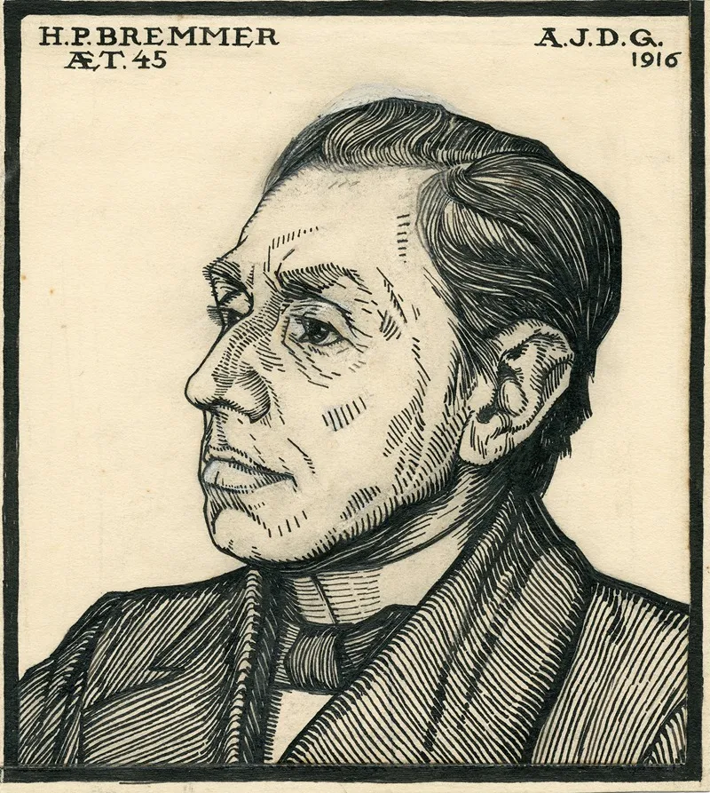 Portrait Of The Art Historian H P Bremmer