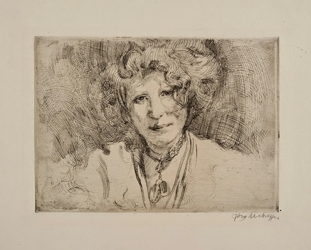 Portrait Of The Artists Wife By Lamp Light
