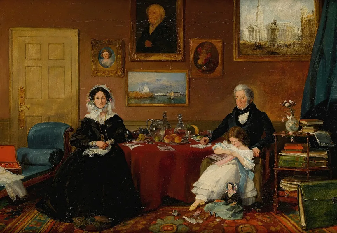 Portrait Of The Langford Family In Their Drawing Room