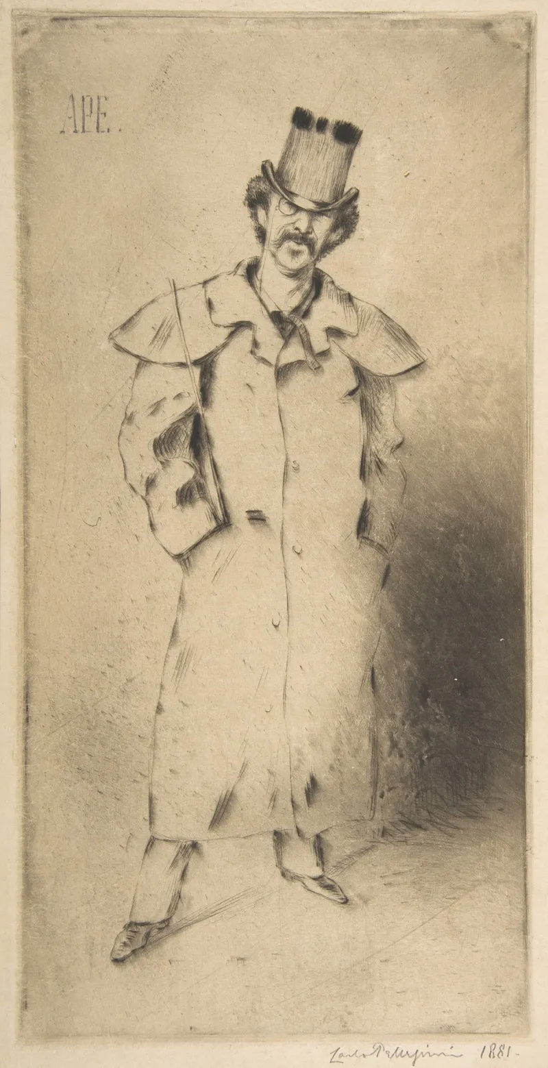 Portrait Of Whistler 6 by Carlo Pellegrini - Canvas Print