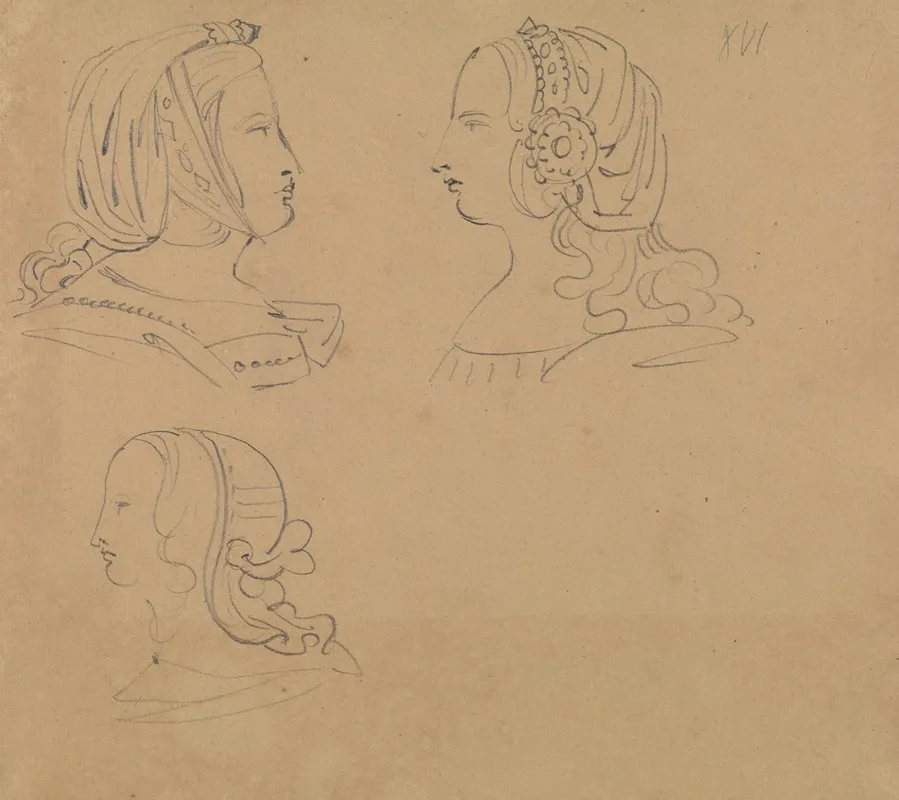 Portrait Studies Of Women In Various Headdress
