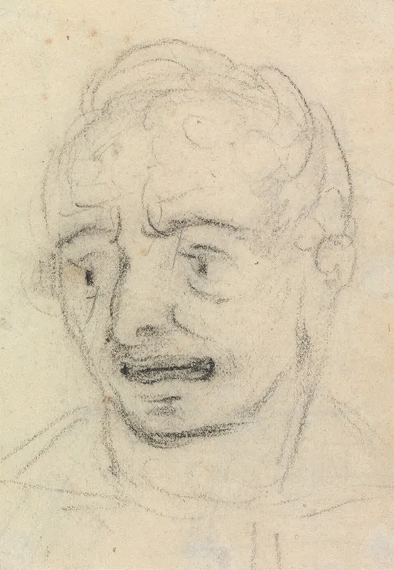 Portrait Study Of A Mans Facial Expression