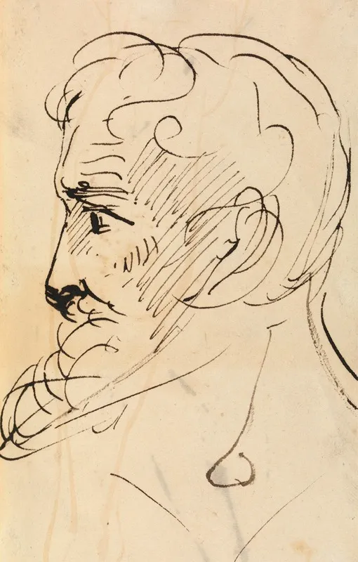 Portrait Study Of A Mans Profile