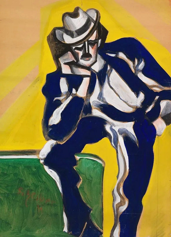 Portrat 8 by Hugo Scheiber - Canvas Print