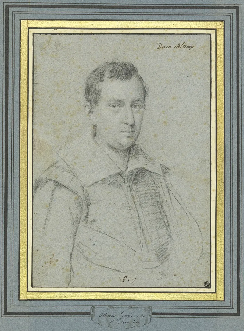 Portrat Eines Herren Von Ems by Ottavio Leoni - Canvas Print