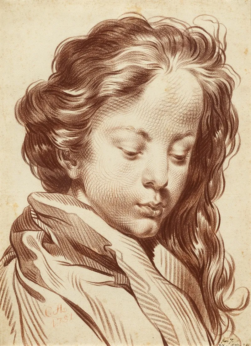 Portrat Eines Jungen Madchens by Jakob Matthias Schmutzer - Canvas Print