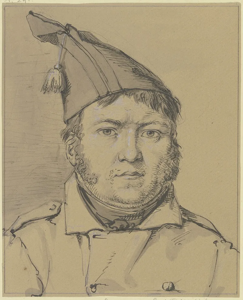Portrat Eines Mannes Mit Franzosischem Bonnet De Police