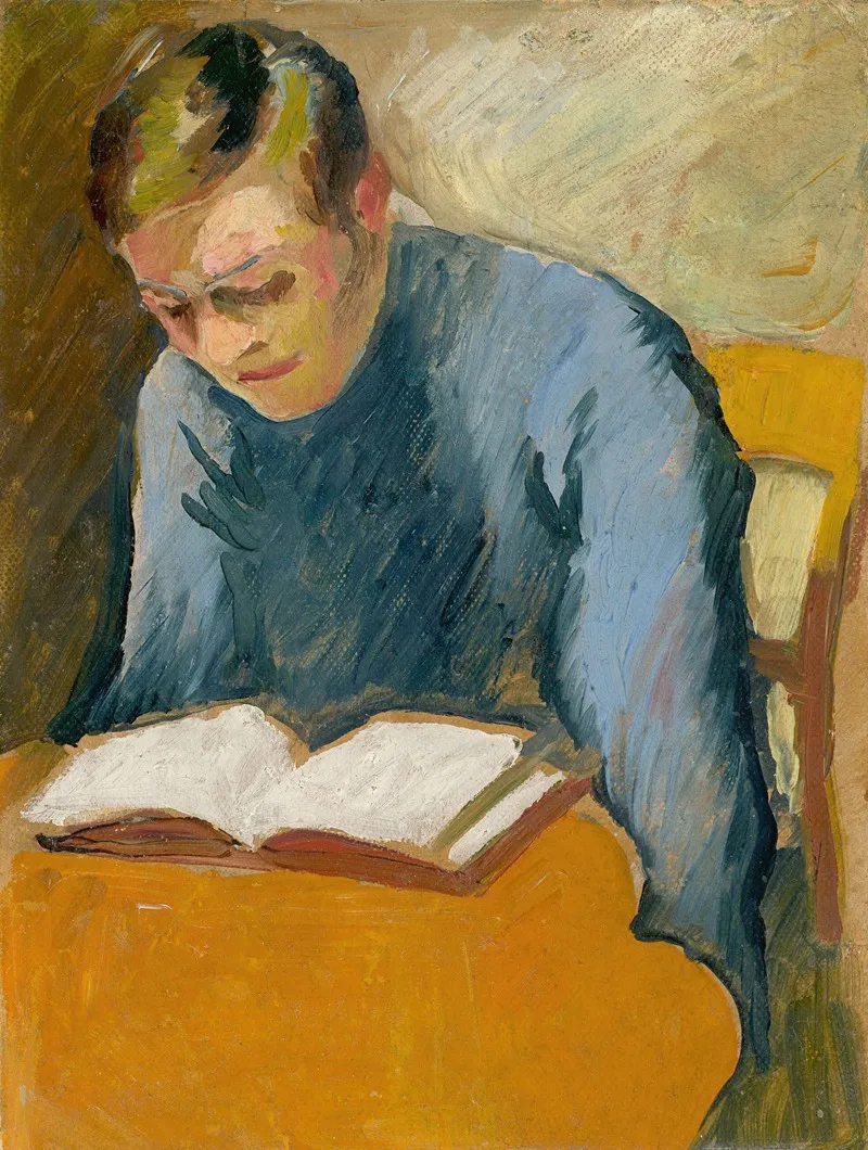 Portrat Helmuth Macke by August Macke - Canvas Print