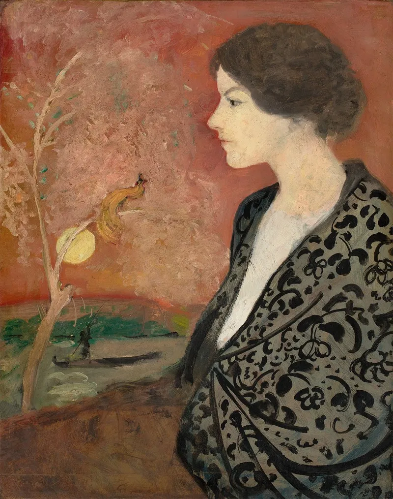 Portratstudie Elisabeth Gerhardt by August Macke - Canvas Print